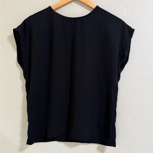 Halogen Women’s Black Cap Sleeve Blouse Top Size S